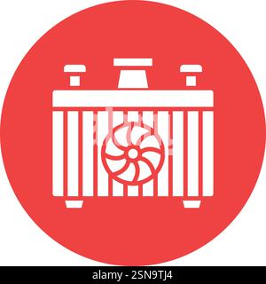 Car radiator Vector Icon Design Illustration Stock Vector