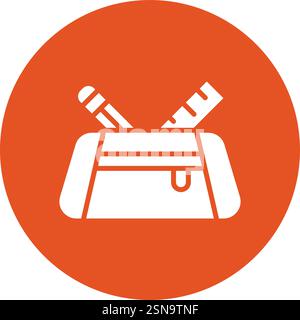 Pencil Case Vector Icon Design Illustration Stock Vector