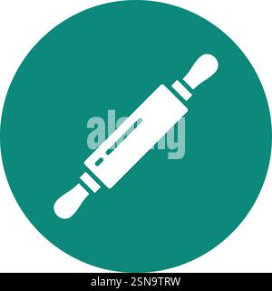 Rolling Pin Vector Icon Design Illustration Stock Vector