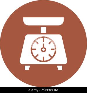 Kitchen Scale Vector Icon Design Illustration Stock Vector