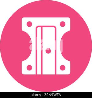 Pencil Sharpener Vector Icon Design Illustration Stock Vector