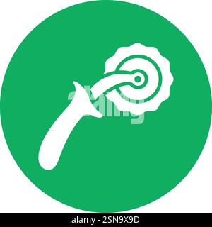 Pizza Cutter Vector Icon Design Illustration Stock Vector