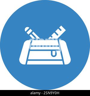 Pencil Case Vector Icon Design Illustration Stock Vector