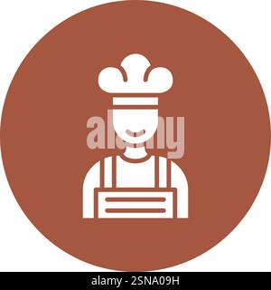 Male Chef Vector Icon Design Illustration Stock Vector