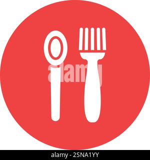 Cutlery Vector Icon Design Illustration Stock Vector