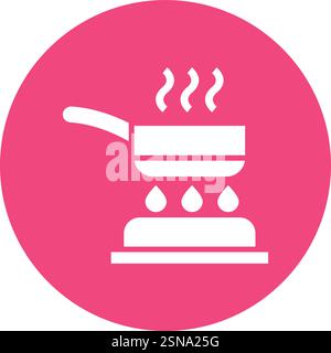 Frying Pan Vector Icon Design Illustration Stock Vector