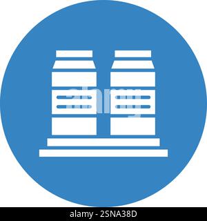 Milk Carton Vector Icon Design Illustration Stock Vector