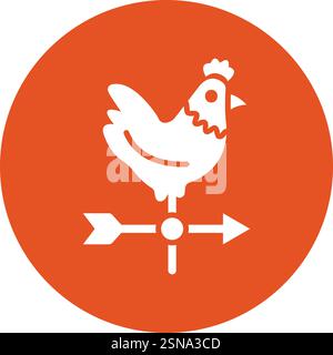 Weather Vane Vector Icon Design Illustration Stock Vector