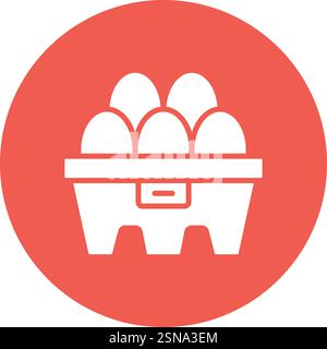 Egg Carton Vector Icon Design Illustration Stock Vector