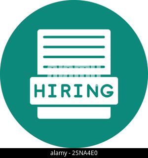 Hiring Vector Icon Design Illustration Stock Vector