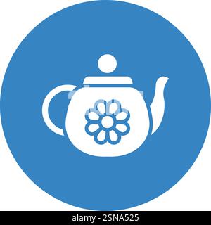 Teapot Vector Icon Design Illustration Stock Vector