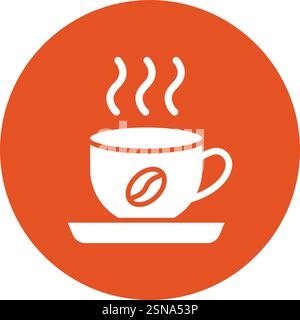 Hot Coffee Vector Icon Design Illustration Stock Vector