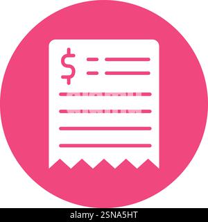 Receipt Vector Icon Design Illustration Stock Vector