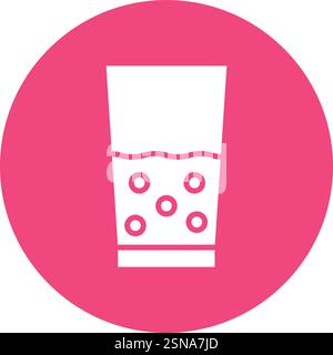 Water Glass Vector Icon Design Illustration Stock Vector