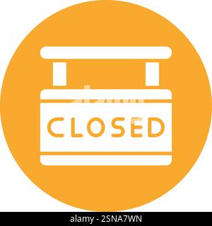 Closed Vector Icon Design Illustration Stock Vector