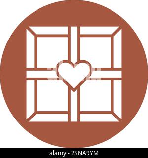 Chocolate Box Vector Icon Design Illustration Stock Vector