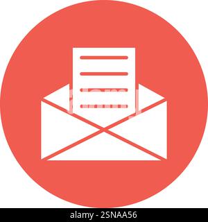 Cover Letter Vector Icon Design Illustration Stock Vector
