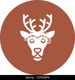 Reindeer Vector Icon Design Illustration Stock Vector