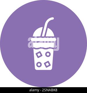 Iced Coffee Vector Icon Design Illustration Stock Vector