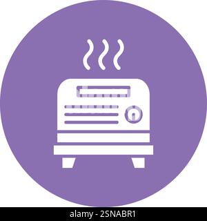 Toaster Vector Icon Design Illustration Stock Vector