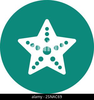 Starfish Vector Icon Design Illustration Stock Vector