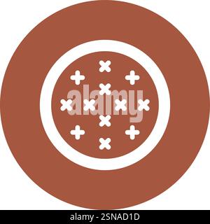 Cross Stitch Vector Icon Design Illustration Stock Vector
