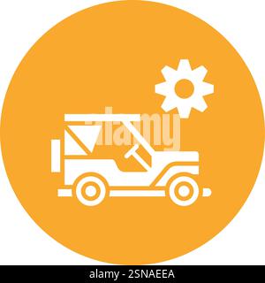 Jeep Service Vector Icon Design Illustration Stock Vector