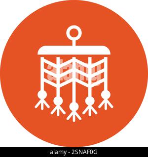 Macrame Vector Icon Design Illustration Stock Vector