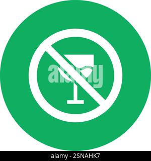 Alcohol Prohibition Vector Icon Design Illustration Stock Vector
