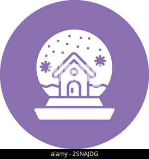 Snow globe Vector Icon Design Illustration Stock Vector