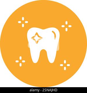 Clean Tooth Vector Icon Design Illustration Stock Vector