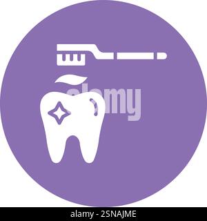 Teeth Cleaning Vector Icon Design Illustration Stock Vector