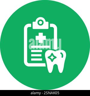 Dental Record Vector Icon Design Illustration Stock Vector