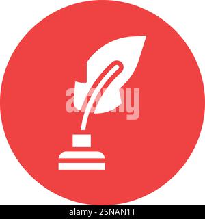 Ink feather Vector Icon Design Illustration Stock Vector