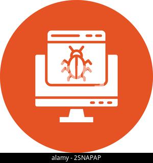 Bug Vector Icon Design Illustration Stock Vector