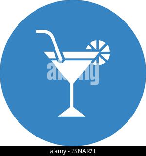 Cocktail Vector Icon Design Illustration Stock Vector