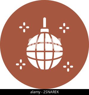 Mirror Ball Vector Icon Design Illustration Stock Vector