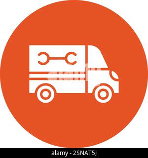 Plumber Truck Vector Icon Design Illustration Stock Vector