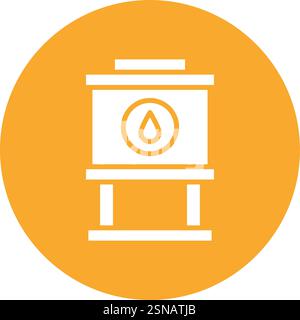 Water Tank Vector Icon Design Illustration Stock Vector