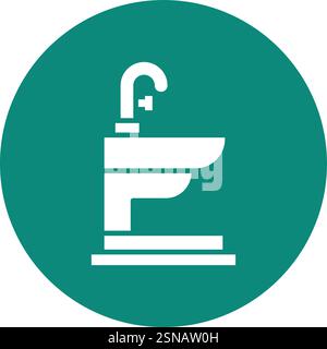 Bidet Vector Icon Design Illustration Stock Vector