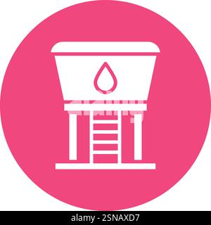 Water Tower Vector Icon Design Illustration Stock Vector
