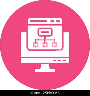 Flowchart Vector Icon Design Illustration Stock Vector