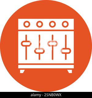 Music Equalizer Vector Icon Design Illustration Stock Vector