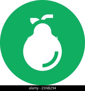 Pear Vector Icon Design Illustration Stock Vector