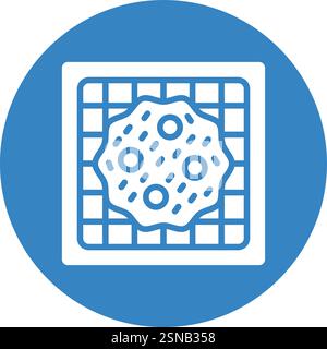 Waffle Vector Icon Design Illustration Stock Vector