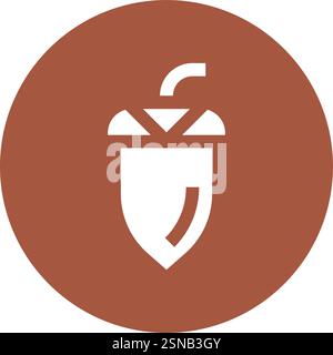 Acorn Vector Icon Design Illustration Stock Vector