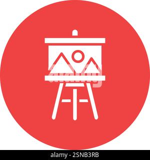 Art Gallery Vector Icon Design Illustration Stock Vector