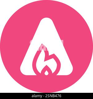 Fire Warning Vector Icon Design Illustration Stock Vector