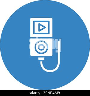 Music Player Vector Icon Design Illustration Stock Vector