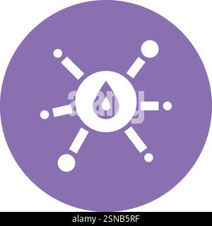 Oil Molecule Vector Icon Design Illustration Stock Vector